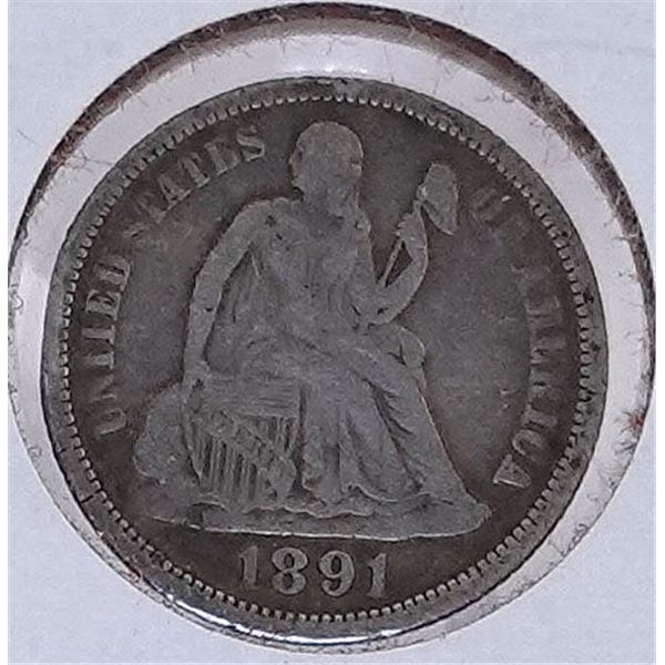 1891-O Seated Dime