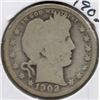 Image 1 : 1902-S Silver Barber Quarter