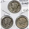 Image 1 : 1937 P, D, S Mercury Dime