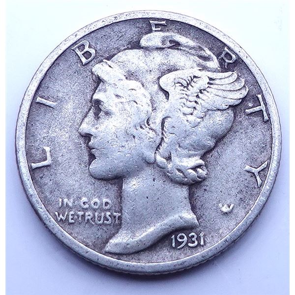 1931-S Mercury Dime