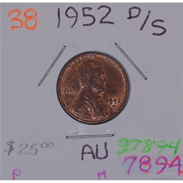 1952-D over S Lincoln Wheat Cent