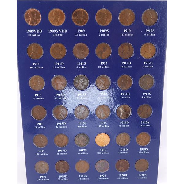 Lincoln Wheat Cent Complete Book 1909 to 1958
