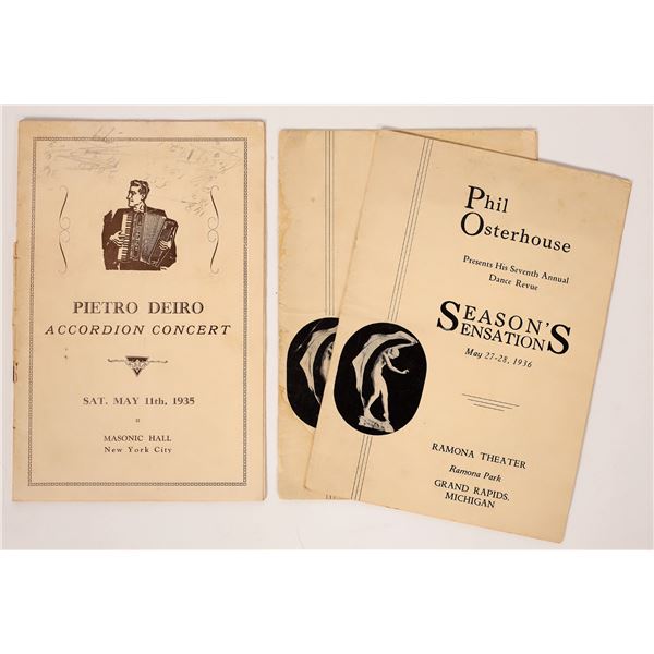 Accordion Concert and Dance Review Programs, 3 [181561]