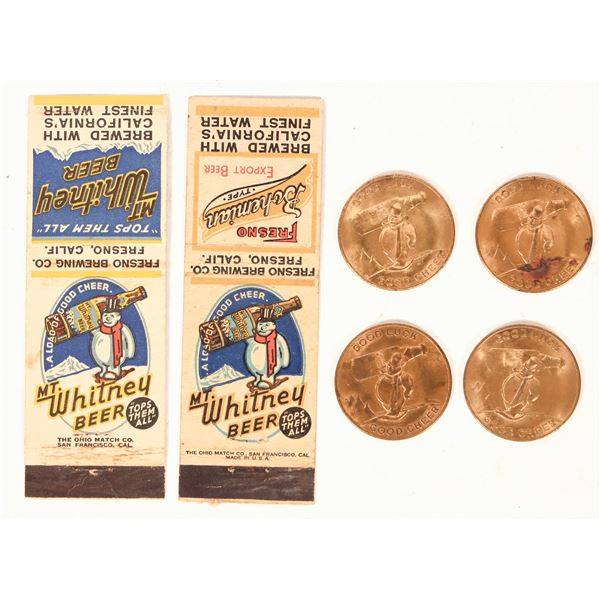 Mt. Whitney Beer Medals & Matchbook Covers [182882]
