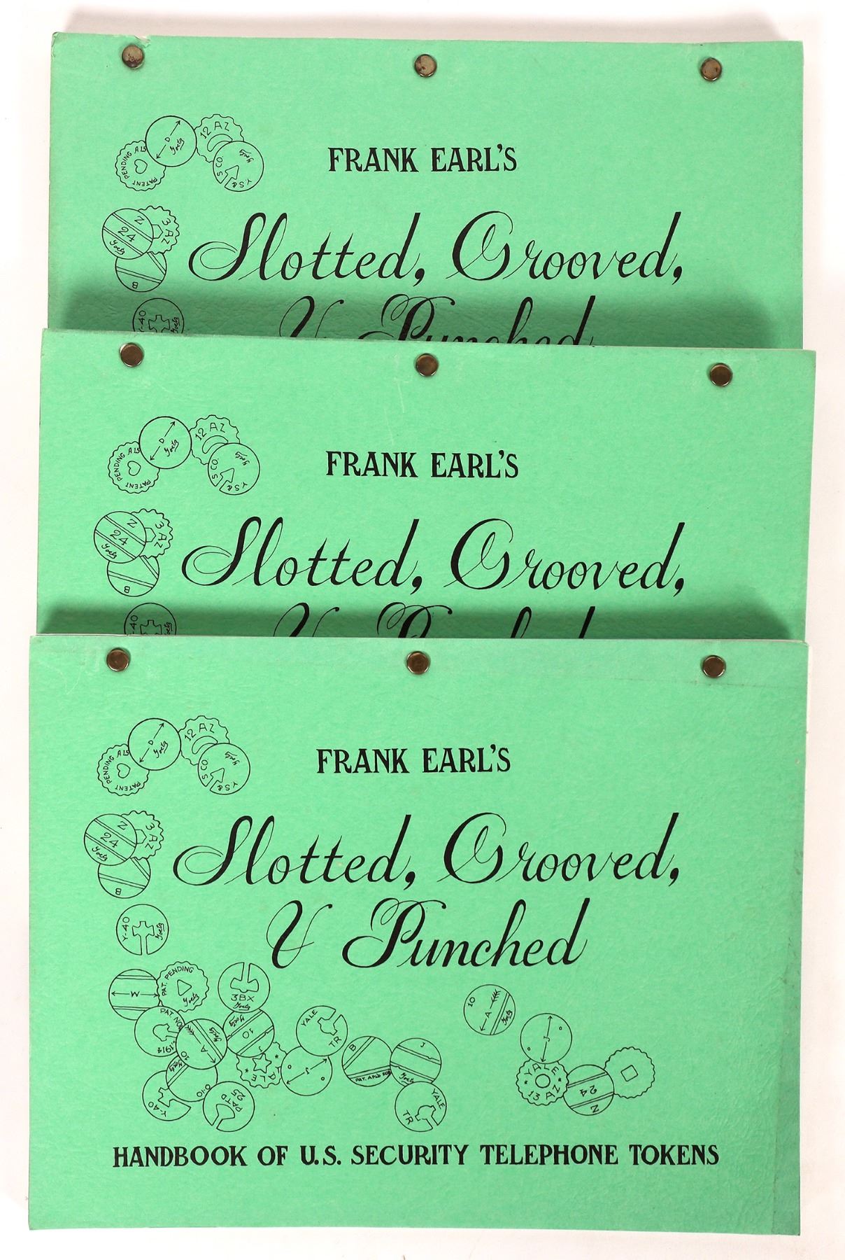 Slotted, Grooved & Punched Telephone Tokens by Earl, 3 Copies [178411 ...