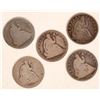 Image 1 : 1874/1875 Seated Liberty Half Dollars (5) [184646]