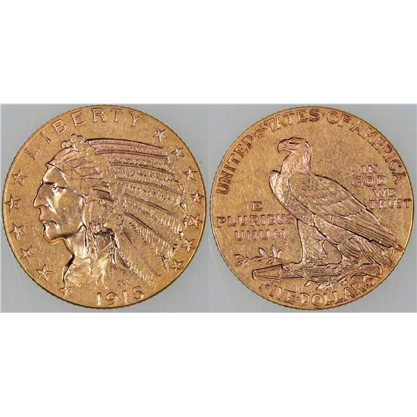 1915 $5 Indian Head Gold [184635]