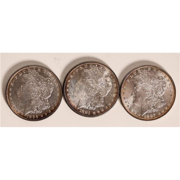 Brilliant Uncirculated Morgan Dollars (3) [184289]