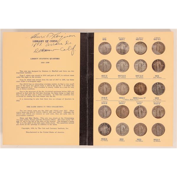 Standing Liberty Quarter Coin Album [184971]