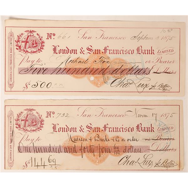 Chas. Lux Check Pair, 1875 [183753]