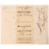 Image 2 : Indiana Arrest Warrant, Counterfeit  c1867 [182914]
