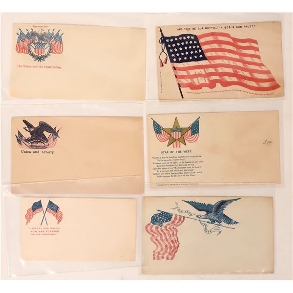 Civil War Flag Political Covers, 6 [181957]