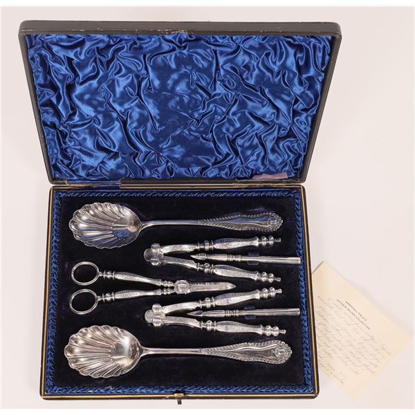 Mappin & Webb Fruit & Nut Silver Set 1895 [178481]