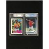 Image 1 : LOT OF 2 GRADED MLB CARDS