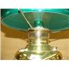 Image 3 : Brass electrified kerosene lamp with green shade (194)