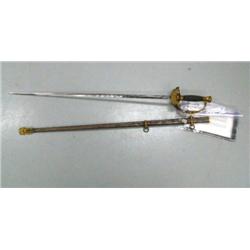 47th Regiment Mass Volunteer militia Officer's Sword, engraved (194)