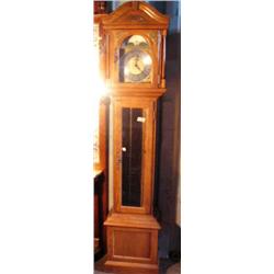 Contemporary oak grandfather clock (199)