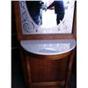 Image 2 : Contemporary American Marble top hall stand with etched glass (199)