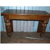 Image 1 : Quarter Sawn oak entry way table with ornately carved legs (2)
