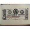 Image 4 : Collection of Civil War money GA $5, $10, $100 - Authentic, signed notes - confederate treasury - ma