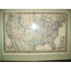 Fantastic map of U.S.,  territories and Canada - shows WA territory, Dakota territory, New Mexico, A