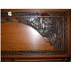 Image 3 : Fabulous carved teak drop front desk with 2 drawers (2)