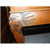 Image 6 : Fabulous carved teak drop front desk with 2 drawers (2)