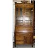 Image 1 : American Eastlake walnut drop front desk with cabinet circa 1860