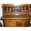 Image 4 : American Eastlake walnut drop front desk with cabinet circa 1860