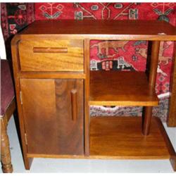 Rare American solid mahogany art deco lamp table (2)