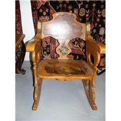 California cottage handpainted rocking chair (199)
