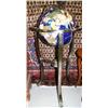 Image 1 : Stainless steel and enamel world globe on stand (199)