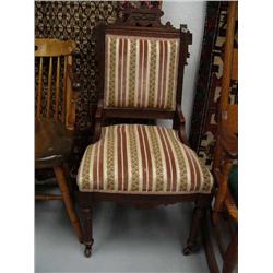 American East Lake walnut upholstered side chair (2)