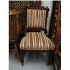 Image 1 : American East Lake walnut upholstered side chair (2)
