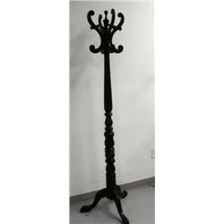 Reproduction carved mahogany hall tree (2)