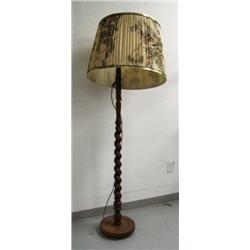 Oak barley twist pull lamp (2)