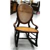 Image 1 : Extremely rare American balloon back Victorian walnut, cane seated rocker (2)