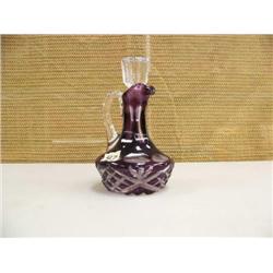 Purple cut to clear vinegar cruet (194)