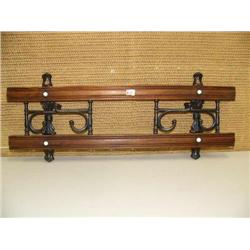 Wood and iron hanging coat rack (194)