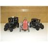 Image 1 : 2 antique metal iron cars and antique tractor (194)
