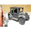 Image 4 : 2 antique metal iron cars and antique tractor (194)
