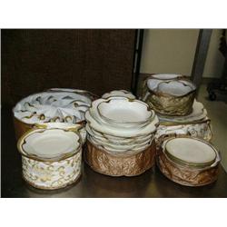 CHOICE on 2 sets of Havilland China: Havilland France 73 piece china set: 13 desert plates, 8 small 