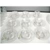 Image 2 : CHOICE on 8 sets of Cambridge Rosepoint Glass wear: set of 9 cups and saucers 3900/17 (189)