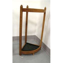 CHOICE on 2: Corner oak cane or umbrella stands (2)