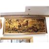 Image 1 : Large wood framed tapestry of deer in forest (2)