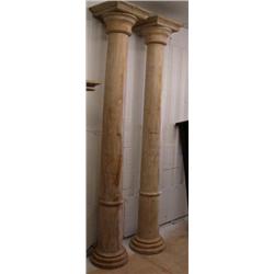 2 columns approx. 7 ft, white washed (2)