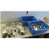 Image 1 : Tub Full of Electrical & Welding : Switch Plates, Boxes, Connectors, Plugs, 