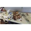 Image 1 : Trowels, Brushes, Sanding Sponge, Tile Wedge Spacers, Drywall Tape & Storage
