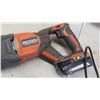 Image 3 : Ridgid 18V Tools: Reciprocating Saw, Drill, 2 Batteries, 2 Attachments 