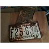1951 Farm Vehicle License Plates 70-178 in need of restoration